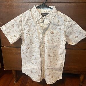Ariat Boys Short Sleeve Button Down Shirt